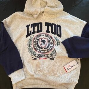 Limited Too Gray and Navy Kids Hoodie
